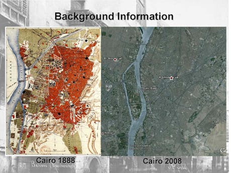 Map of HIstoric Cairo area