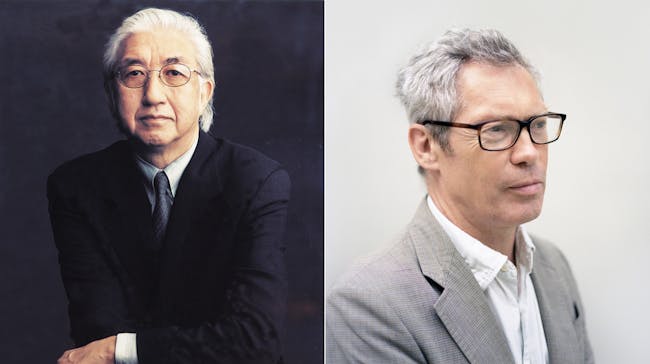 2nd annual Isamu Noguchi Award recipients: Yoshio Taniguchi (Photo: Timothy Greenfield-Sanders) and Jasper Morrison (Photo: Kento Mori). 
