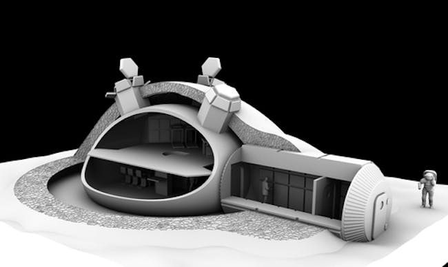 Foster + Partners' proposed 3D printed lunar module