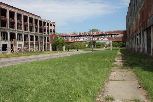 Detroit's Packard Plant, one of the real sites picked for a speculative presentation. Photo: Joseph on flickr.com.