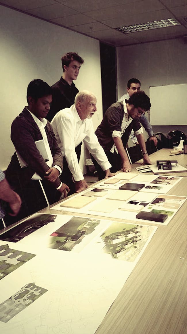 Tony Van Raat [Head of Dept. Architecture @ Unitec and NZIA associate] present at the client meeting on Wednesday.