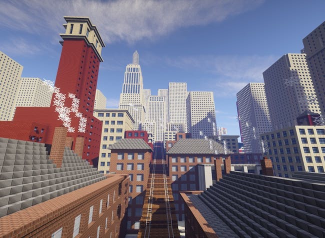 The Minecraft version of Christopher Nevin's 'The Soulless City.' Credits: Tate World