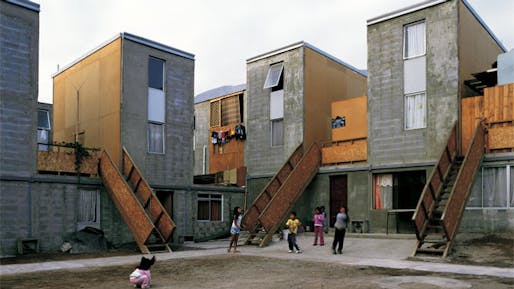 Photo of Elemental's Quinta Monroy houses in Chile courtesy Cristobal Palma. 