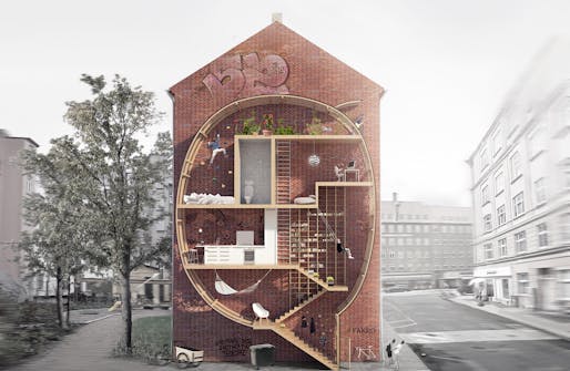 First Place: Live between Buildings by Ole Robin Storjohann - (DE, working in DK) and Mateusz Mastalski (PL, working in DK)