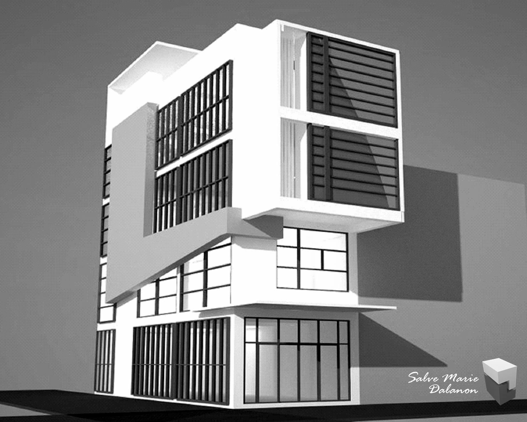 A 4 Storey Commercial Building Salve Marie Dalanon Archinect