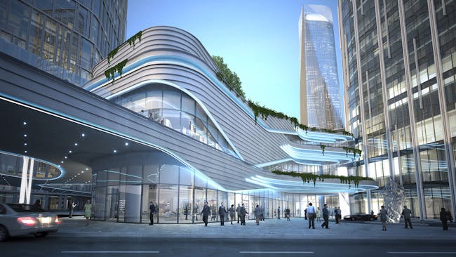 Rendering of Zhongxun Times by 10 Design in Chongqing. Image courtesy of 10 Design