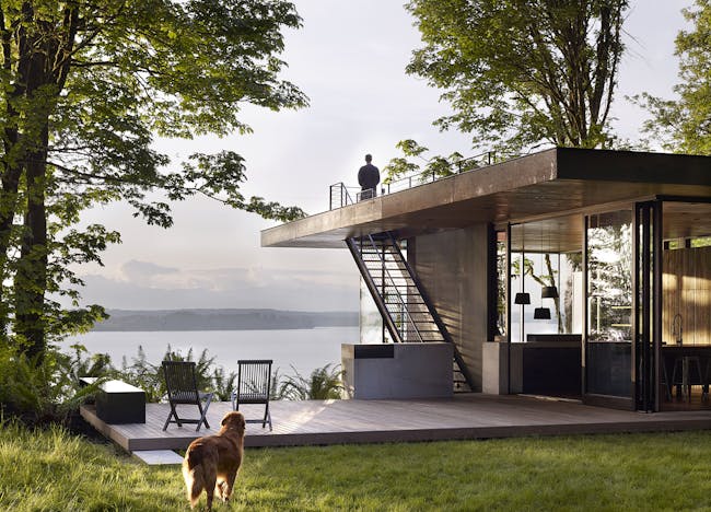 Case Inlet Retreat; Lakebay, Washington by MW Works | Architecture+Design. Photo: Jeremy Bittermann