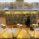 The Regional Library of Lapland. Bronwyn Charlton & Cordelia Kotin in sunken reading room.