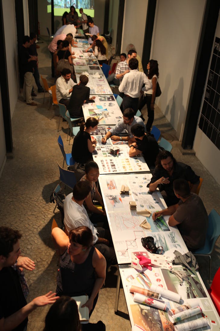 Students at Studio X in Rio de Janeiro. Image courtesy of GSAPP.