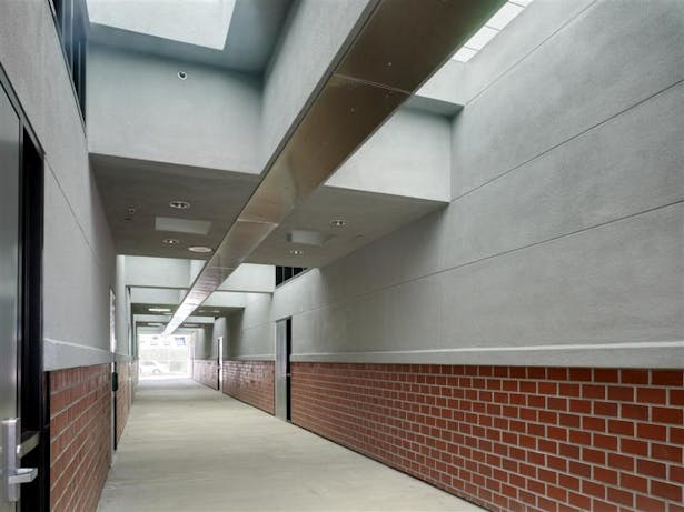 Daylighting at Science Building central corridor