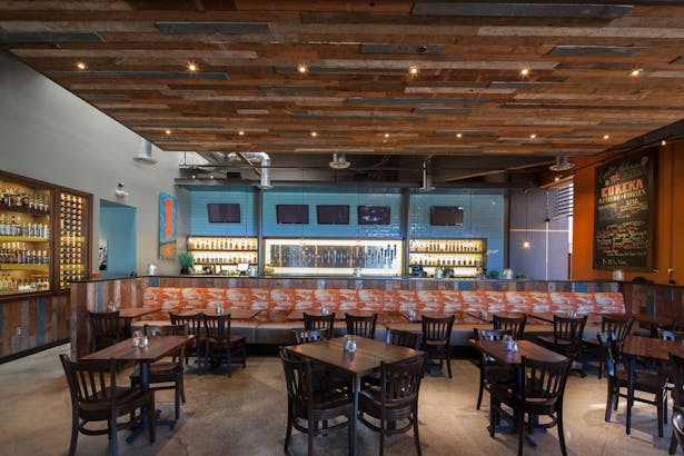 authentic | brand centric restaurant design. vibrant interior finishes with modern industrial styling. 4,873 sq ft