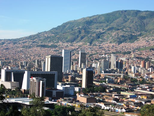 A panorama of el Centro de Medellín. Image via wikimedia