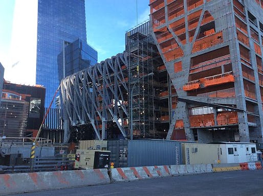 The Shed in May 2017. Photo via <a href="https://commons.wikimedia.org/wiki/File:Hudson_Yards_May_2017_43.jpg"target="_blank">Wikipedia</a>.