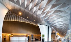 Architects Design Incredible Serpentine Awning With Diamond Shaped Alucobond® PLUS Panels