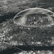 R. Buckminster Fuller's 'Dome over Manhattan'. Image via 'Never Built New York'