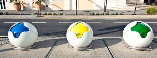Winner of the Iberian Urban Equipment Prize - Larus /Architectures (Category: Urban Furniture): PACMAN recycling container by AND-RÉ (Image: AND-RÉ)