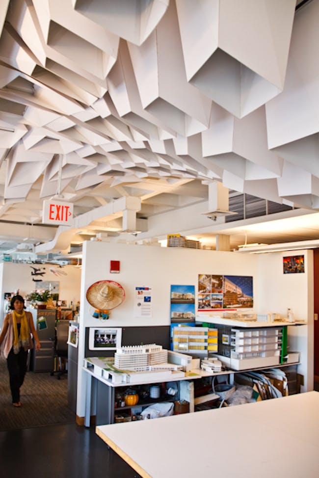 ceiling installation designed with generative modeling via Jay Young