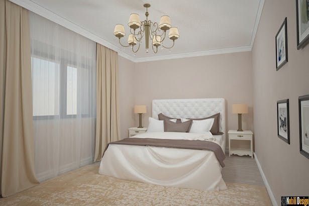 Interior design classic bedroom luxury house