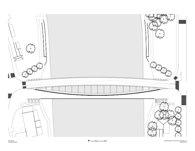 Citadella Bridge, Floor Plan. Image Courtesy Richard Meier & Partners Architects.