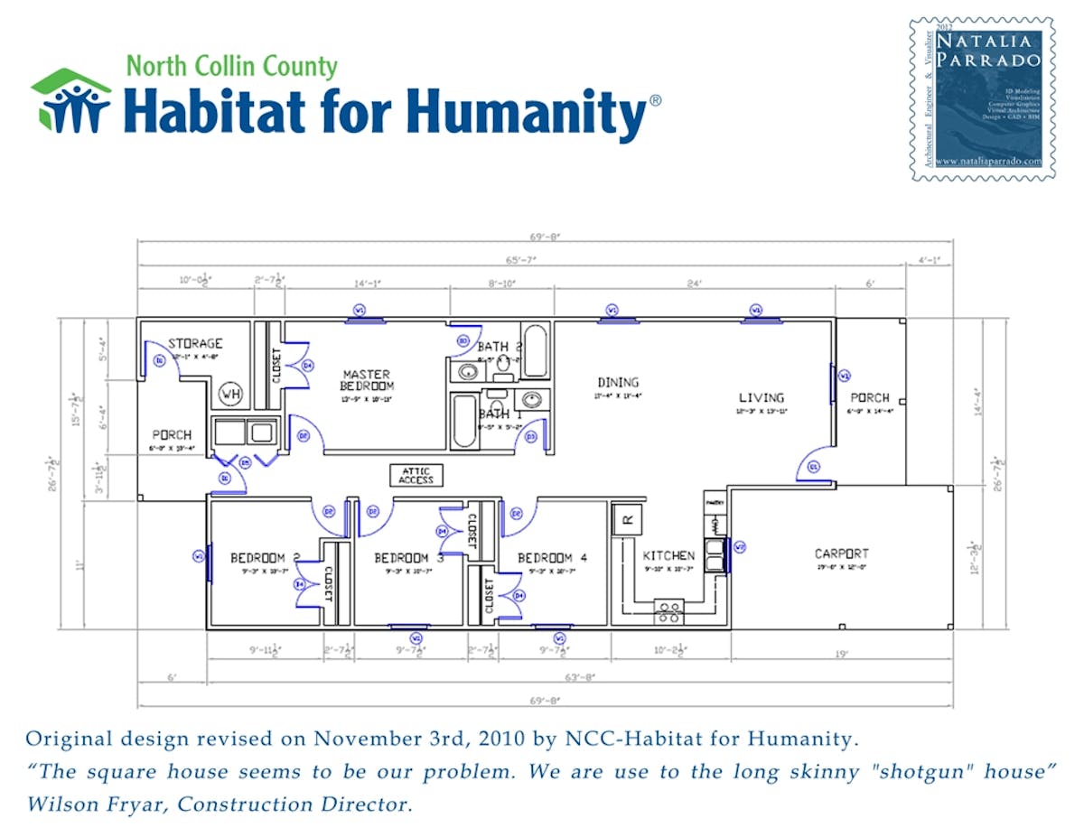 House Design volunteering in Habitat for Humanity
