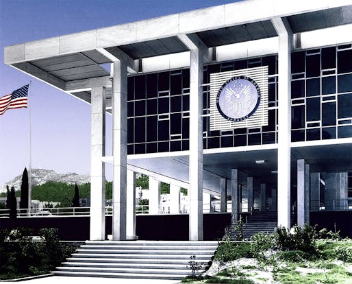 Photo of the Embassy of the United States in Athens, Greece (Photo courtesy U.S. Department of State Bureau of Overseas Buildings Operations)