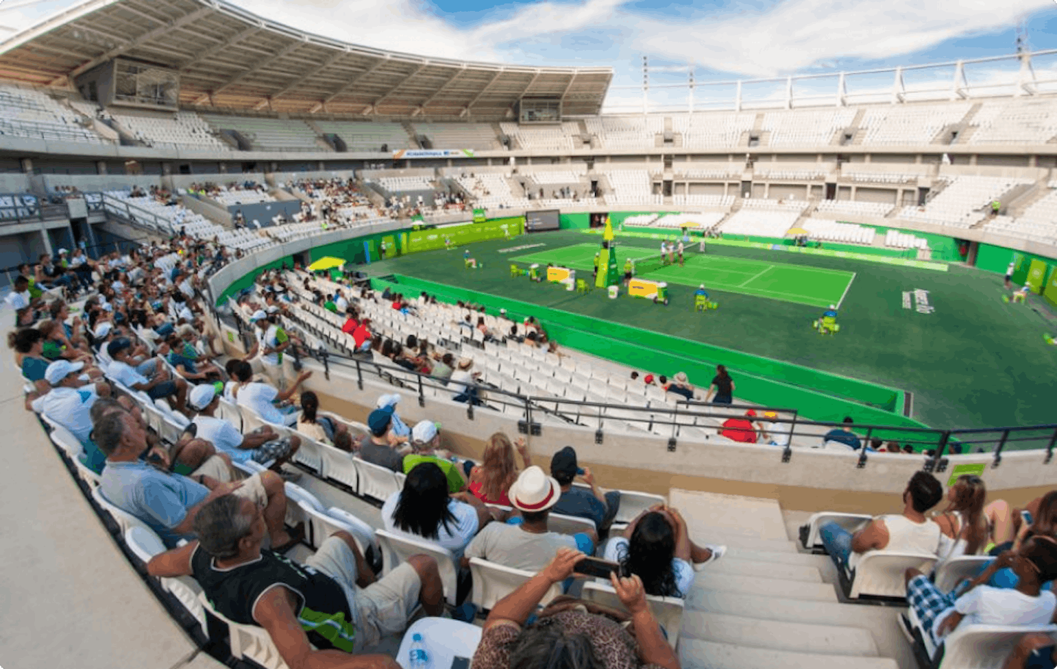 Олимпийский теннисный центр Рио де Жанейро. Рио Олимпик центр теннис. Теннисный стадион Рио де Жанейро 2016. Олимпийский зелёный теннисный центр.
