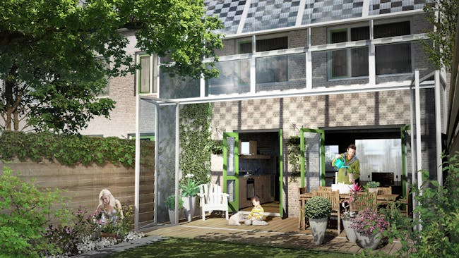 Prêt-à-Loger home in the summer. Image courtesy of TU Delft.