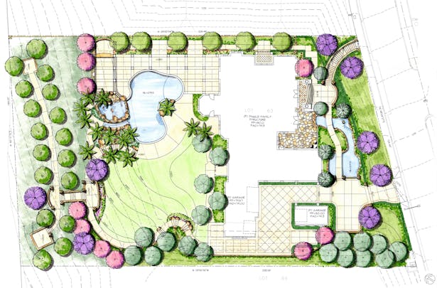 Colored site plan.