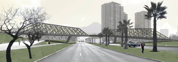 Render- View from Manquehue Avenue