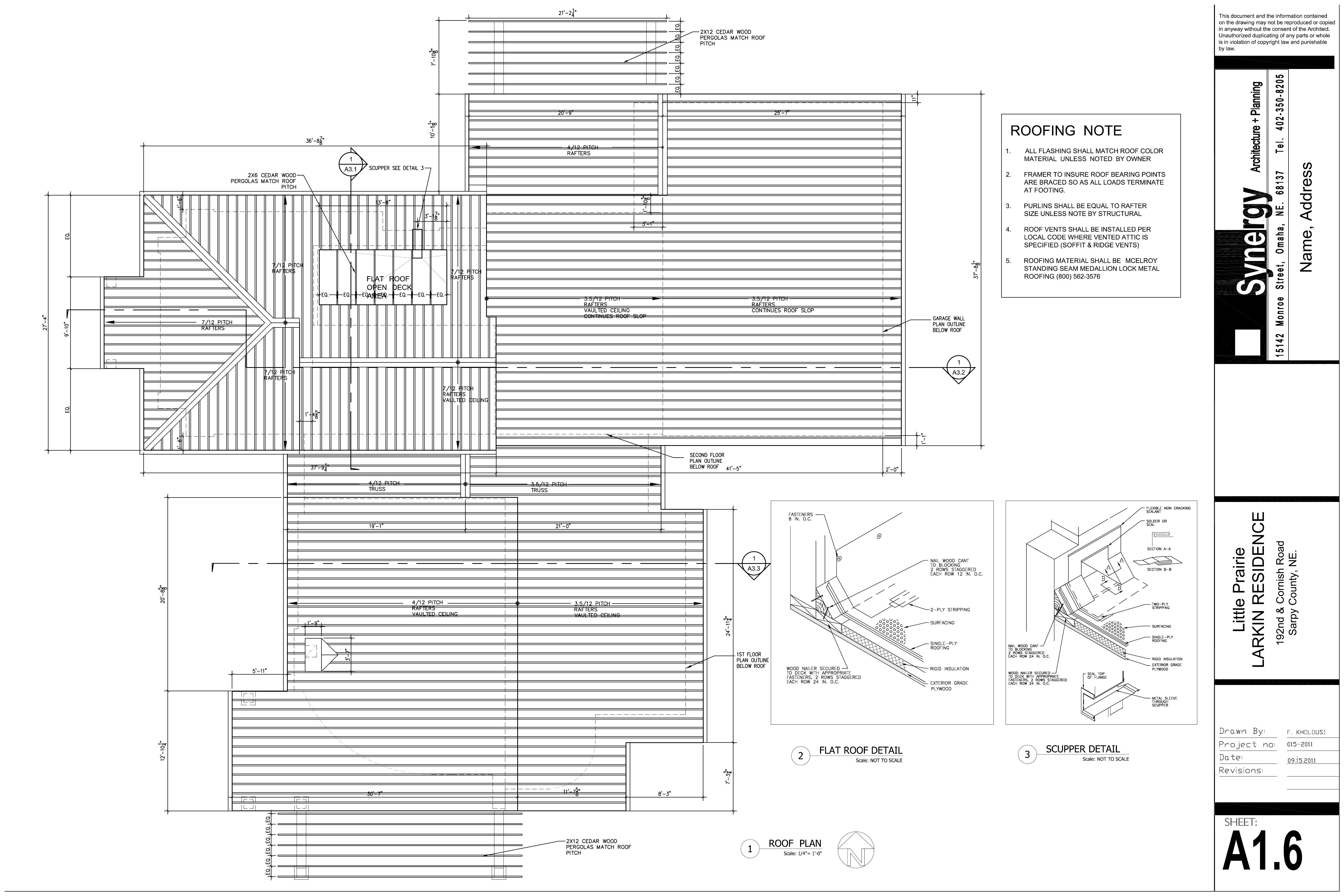 Set of Construction Drawing for Custom Home Synergy 
