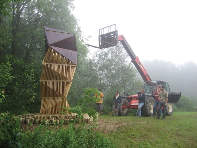 Ants of the Prairie: Bat Tower, Griffis Sculpture Park, East Otto, NY | photo: Joyce Hwang