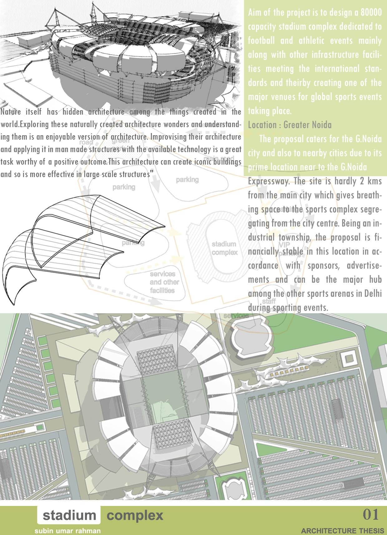 architectural thesis on sports complex