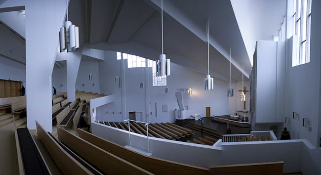 Panorama of the Church of the Cross, Lahti, Finland.