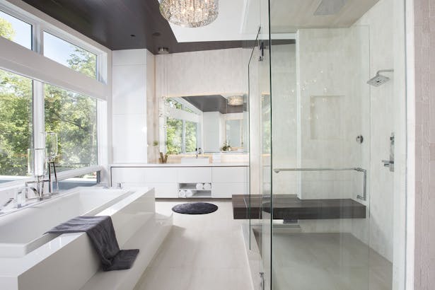 Master Bathroom - Residential Interior Design Project in Canada by DKOR Interiors