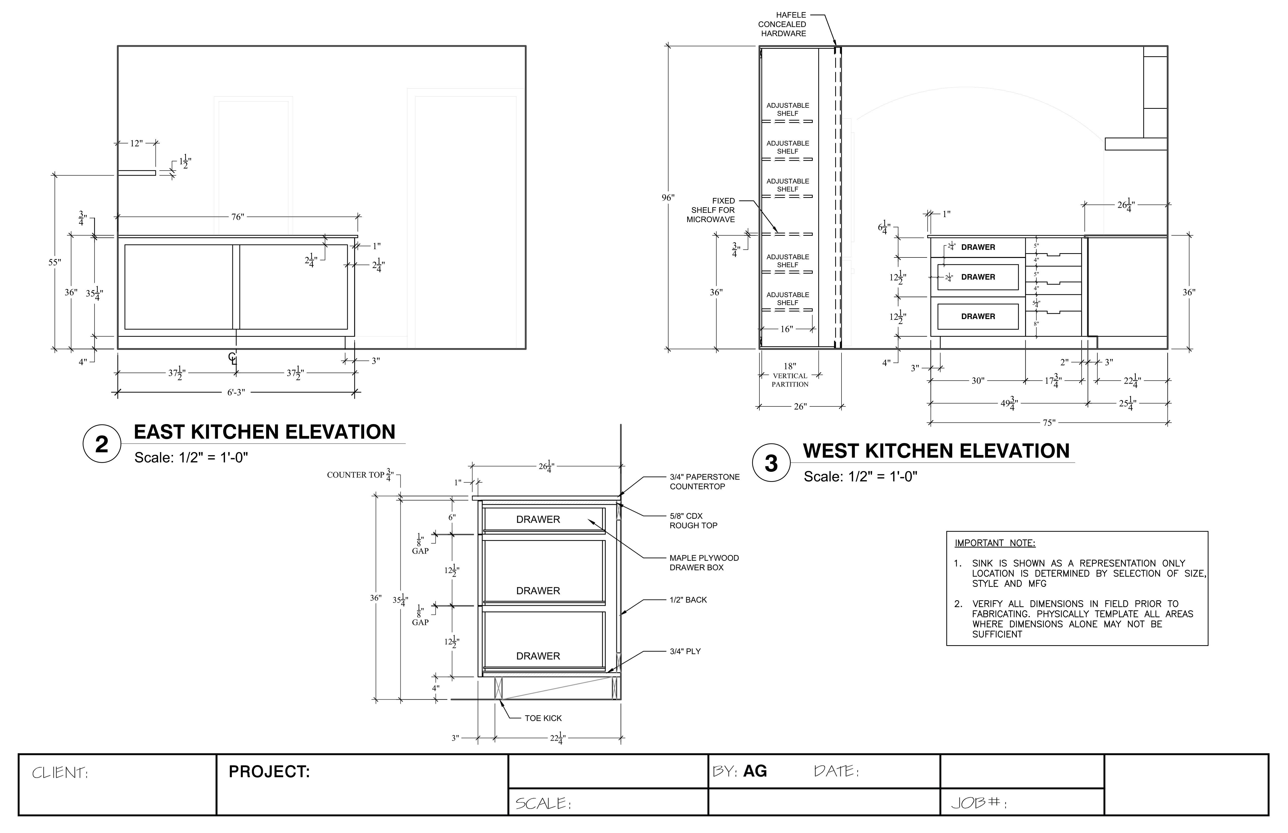 Millwork Casework Cabinet And Interior Design Shop Drawings