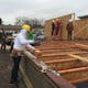 OregonBILDS students build the subfloor and begin erecting walls for the house
