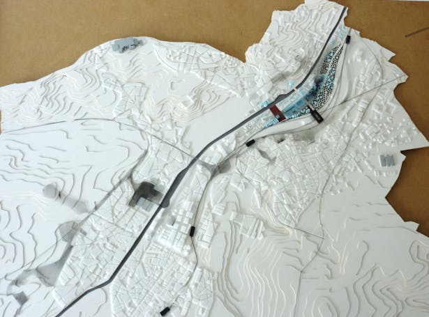 big scale model of north Brussels and k-nal project