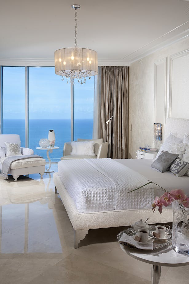 Master Bedroom - Residential Interior Design Project in Sunny Isles, Florida by DKOR Interiors