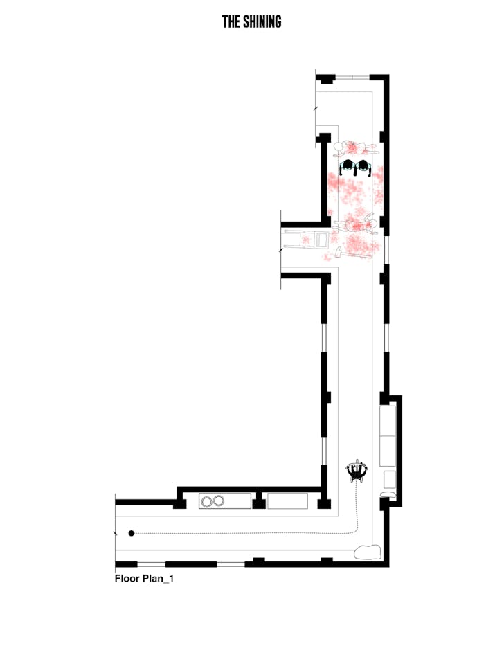 Floor plan from Stanley Kubrick's 'The Shining'. Courtesy of Interiors Journal.