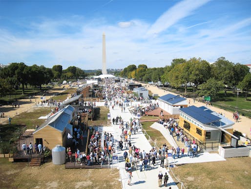 Solar Decathlon 2009 projects on the National Mall in Washington D.C. The 2021 Design Challenge is now accepting registrations (details below). Photo: Richard King.