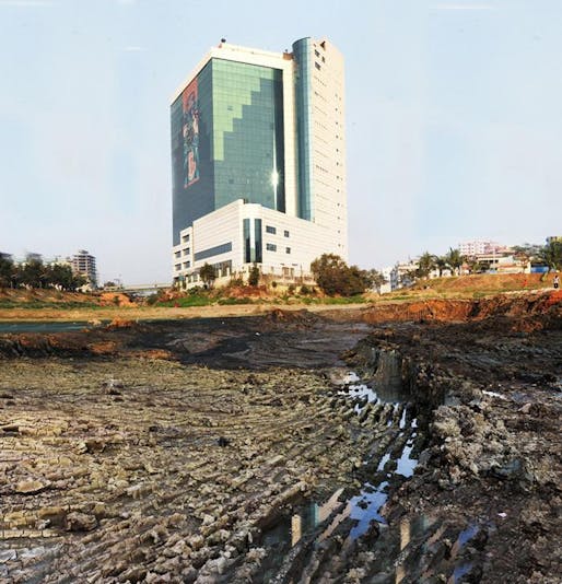 First Place Essay Competition: Tazrin Islam, Bangladesh University of Engineering and Technology, Dhaka, Bangladesh: The BGMEA building standing on the dying wetland