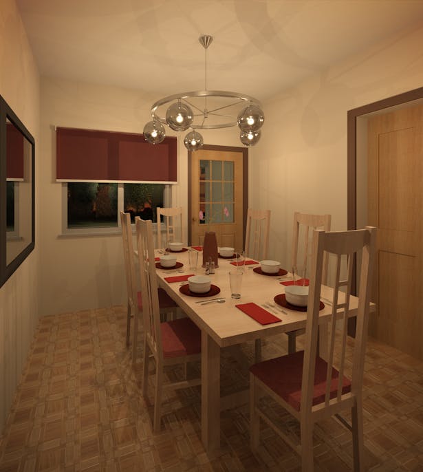 View into dining room