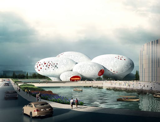 Competition-winning design for the China Comic and Animation Museum (CCAM) by MVRDV © MVRDV
