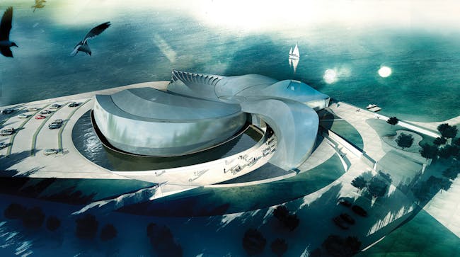 Rendering of the competition entry 'Whirlpool' (Image: 3XN)