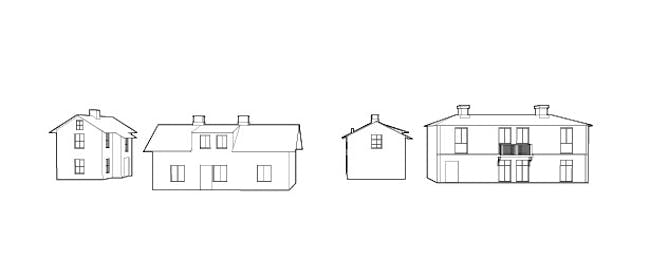 Existing buildings on the site (Image: LETH & GORI)