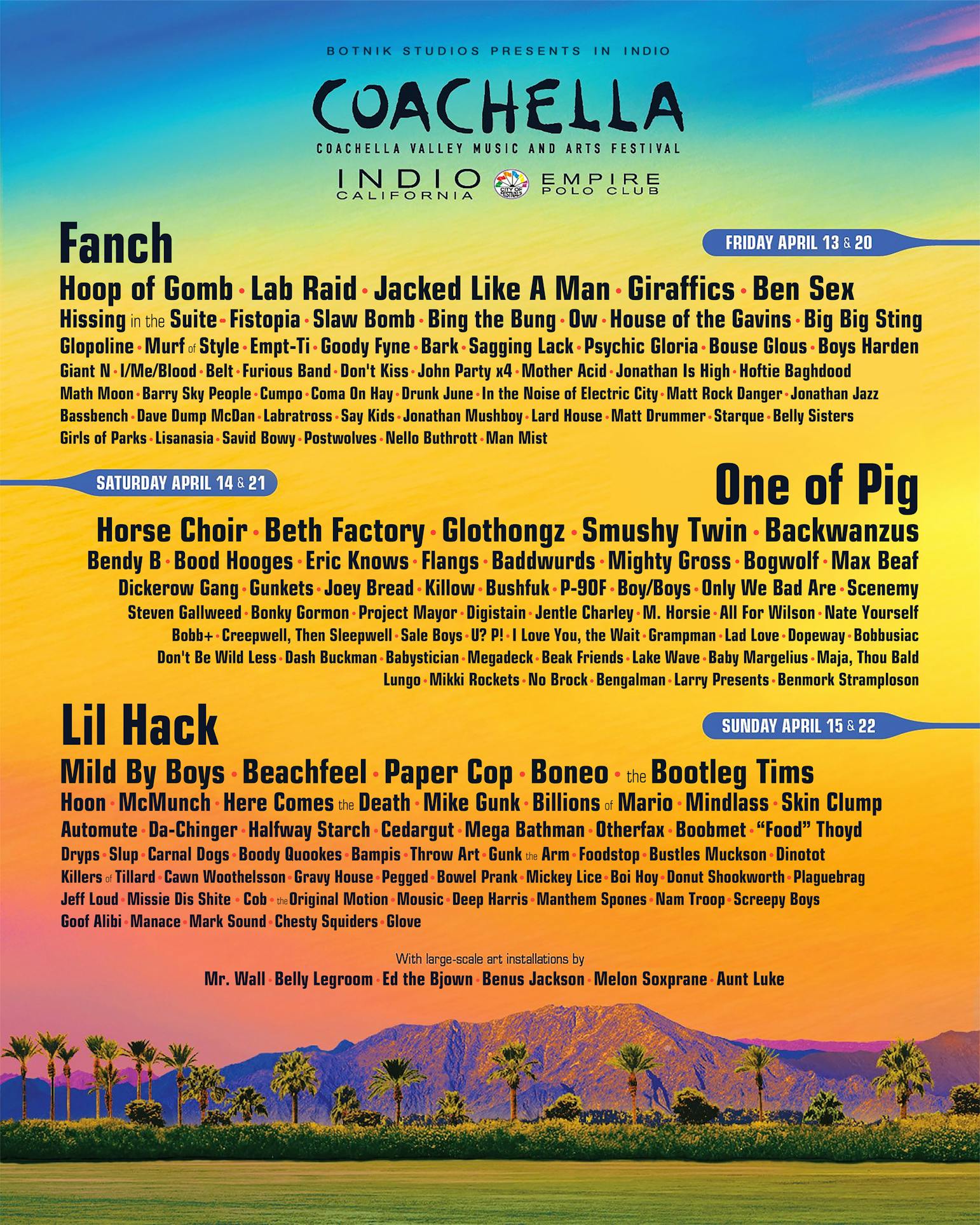 Coachella lineup created by a neural network generates new designers