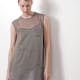 Fall_Winter 2011 Collection – silk shift dress with felted wool contrast dipped in concrete