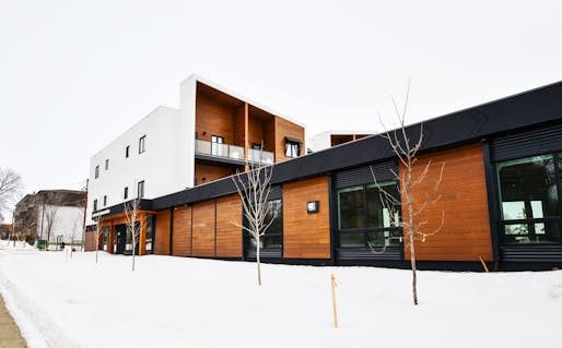 David T Fortin Architect's Round Prairie Elders’ Lodge, Saskatoon, Saskatchewan, 2022. Image: Jason Surkan