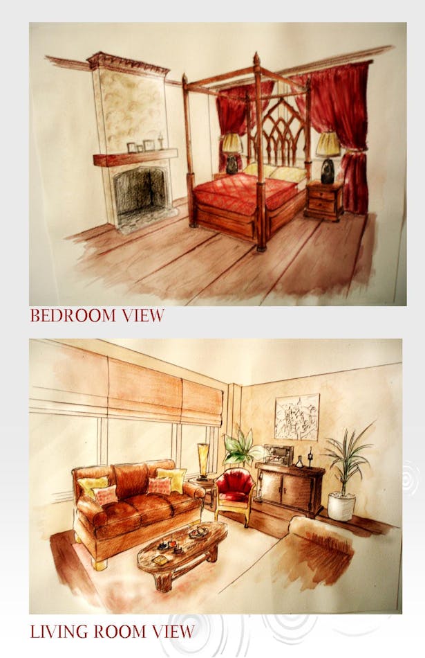 Master bedroom and Living room 