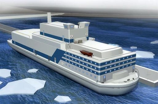 Rendering of China's proposed maritime nuclear power platform. (Image via People's Daily China)